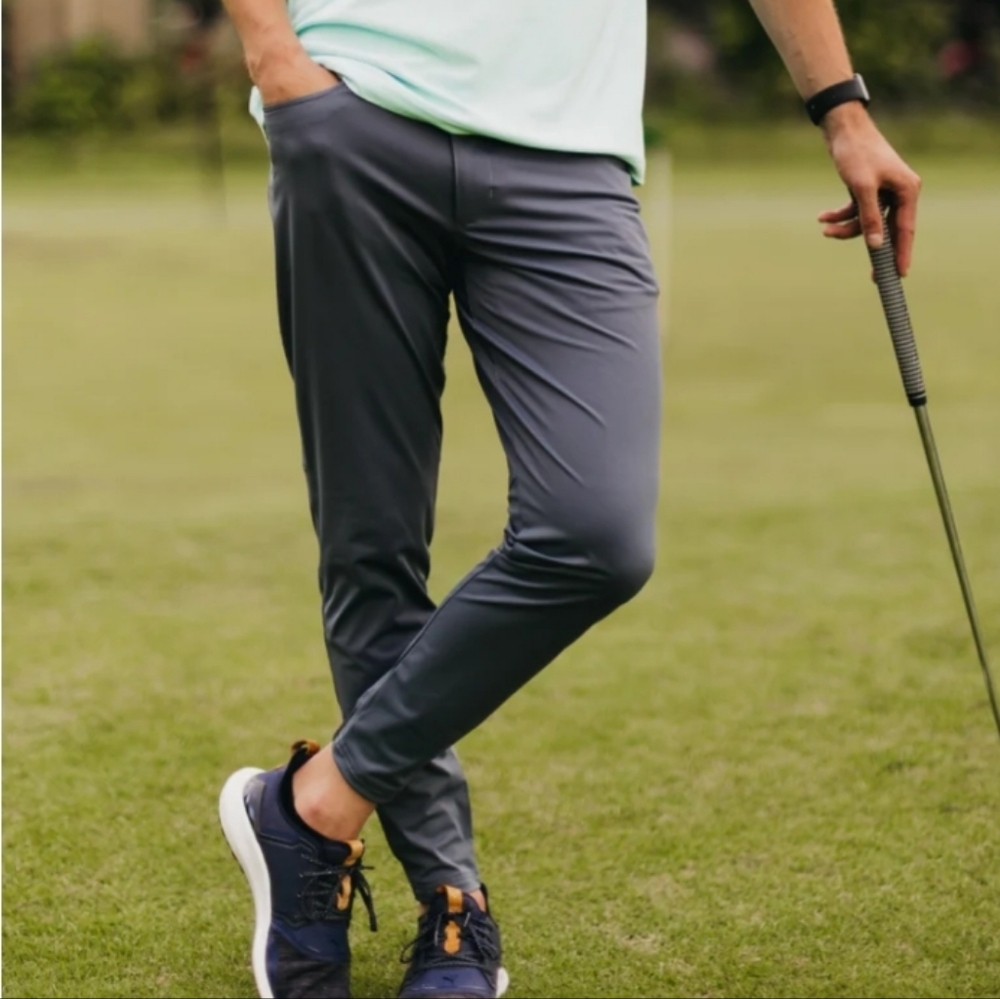Swannies Golf Mulligan Jogger Pants Graphite Gray Men's Large